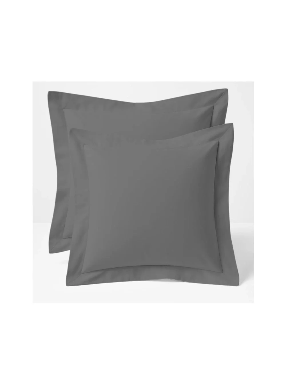 EURO SHAMS 100% Cotton Square 22x22” GRAY (2 Pack)